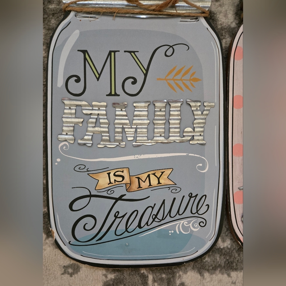 Rustic Mason Jar Wall Decor  – Family